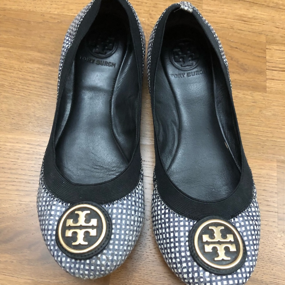 Tory Burch Checkered Ballet Flats